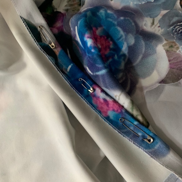 ASOS Salon Scuba Floral Crop Top Maxi Dress - Picture 3 of 5